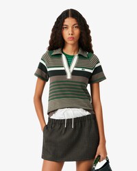 Gestreiftes Slim Fit-Polohemd Runway aus Piqu&eacute;