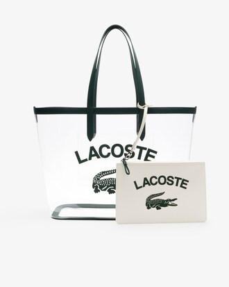 Große transparente Tote Bag Anna mit genarbtem Effekt