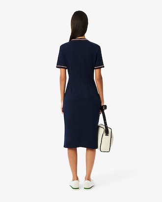 T-Shirt-Kleid mit Kontrasteinfassung aus Jersey