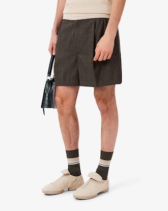 Taillierte Bermudashorts Runway aus Wolle