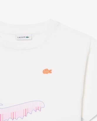 T-Shirt aus Baumwolle mit Kroko-Print