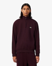 Sweatshirt aus Fleece mit Kragen und Rei&szlig;verschluss