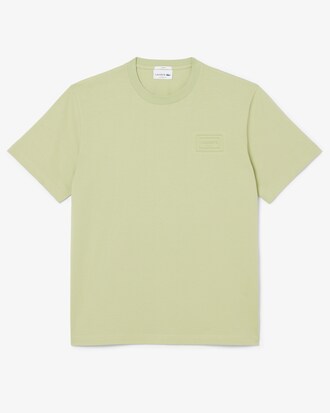 T-Shirt aus Baumwolljersey mit tiefgepr&auml;gtem Branding