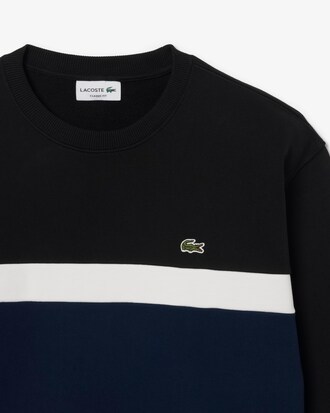 Fleece-Sweatshirt mit Colorblock-Design