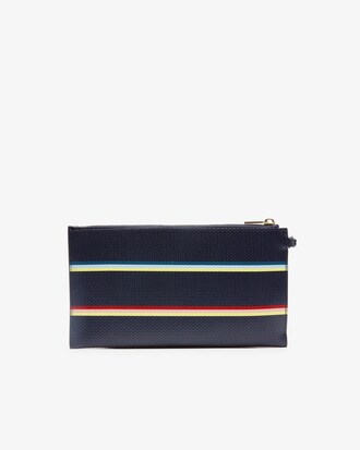 Damen CHANTACO Unterarmtasche aus gestreiftem Piqu&eacute;-Leder