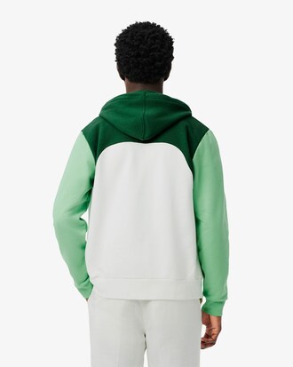 Hoodie mit Reißverschluss und Colorblock-Design