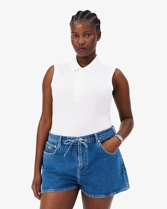 &Auml;rmelloses, dehnbares Slim Fit-Polohemd L.12.D