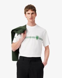 T-Shirt aus Baumwolljersey mit Stickerei-Druck