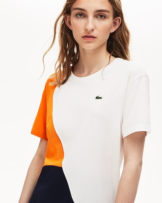 Thermoregulierendes Damen Piqu&eacute; T-Shirt mit Colourblocks