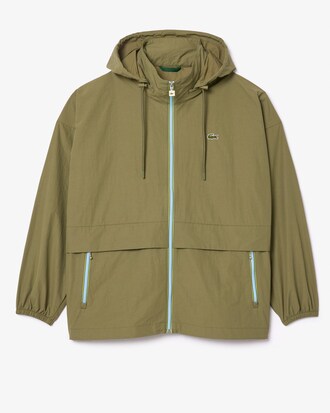 Wasserabweisende Windjacke mit abnehmbarer Kapuze