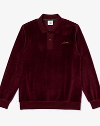 Herren Samt-Poloshirt LACOSTE L!VE