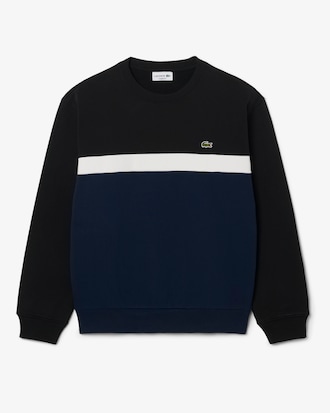 Fleece-Sweatshirt mit Colorblock-Design