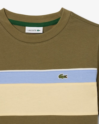 T-Shirt aus Baumwolle mit Colorblock-Design