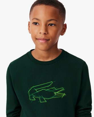 T-Shirt aus schwerer Baumwolle mit Krokodilgrafik