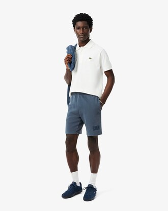 Shorts aus Baumwollfleece mit verwaschenem Effekt