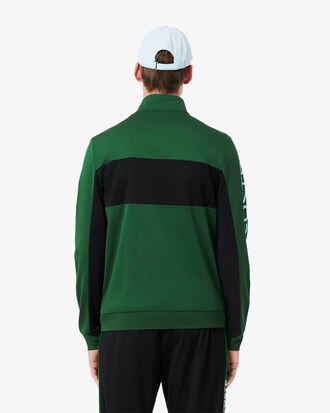 Sport-Sweatshirt mit Branding-Print und Reißverschluss