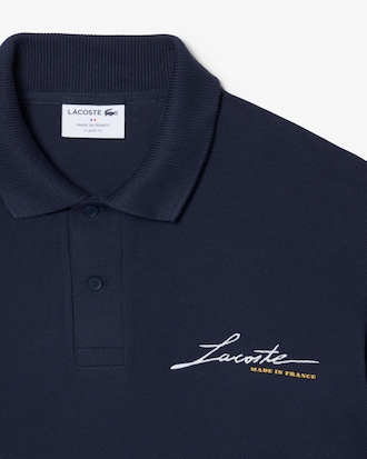 Franz&ouml;sisches Classic Fit-Polohemd aus Piqu&eacute; mit Print