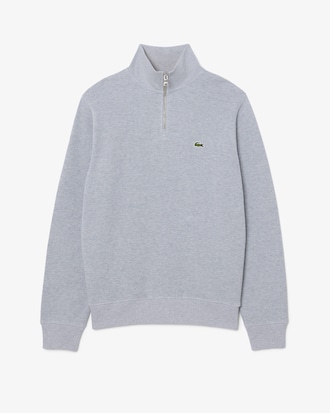 Sweatshirt aus Interlock mit hohem Kragen und Rei&szlig;verschluss