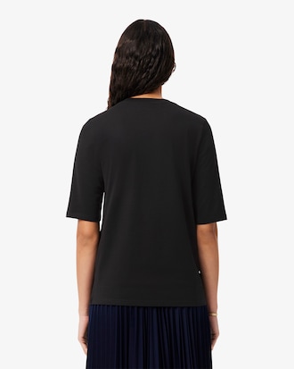 T-Shirt aus weicher Baumwolle mit Dreiviertel&auml;rmeln
