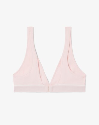 Triangel-Bralette aus gerippter Baumwolle