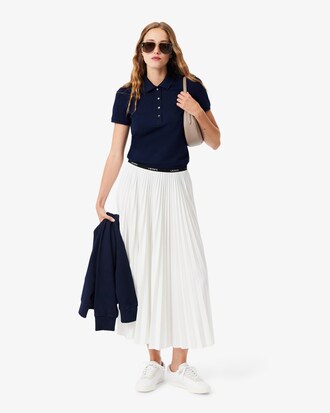 Slim Fit Damen LACOSTE Poloshirt aus Stretch-Baumwoll-Piqu&eacute;