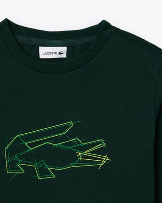 T-Shirt aus schwerer Baumwolle mit Krokodilgrafik