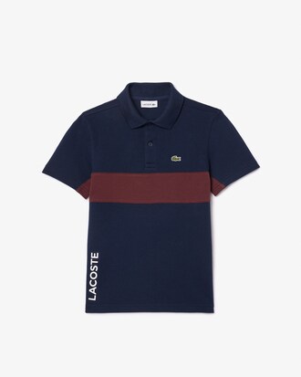 Polohemd aus Petit Piqué mit Kontrastband
