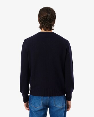 Pullover aus Tuchwolle mit Rundhalsausschnitt