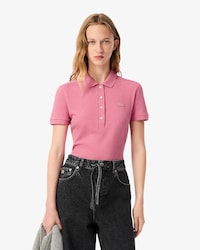 Slim Fit Damen LACOSTE Poloshirt aus Stretch-Baumwoll-Piqué