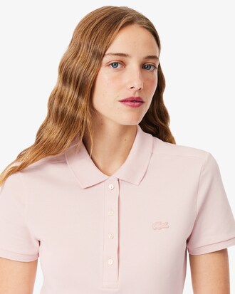 Slim Fit-Polokleid aus dehnbarem Mini Piqu&eacute;
