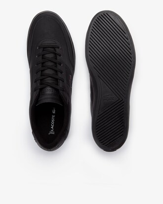 Herren-Sneakers COURT-MASTER aus Ton-in-Ton Leder und Synthetik