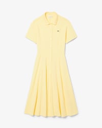 Flared-Polokleid aus Mini-Piqu&eacute;