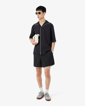 Relaxed Fit-Hemd aus Wolle mit kurzen &Auml;rmeln
