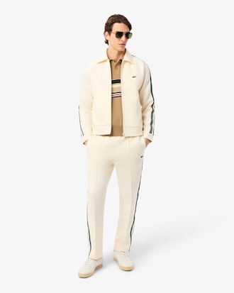 Französischer Pullover mit Streifen und Polokragen