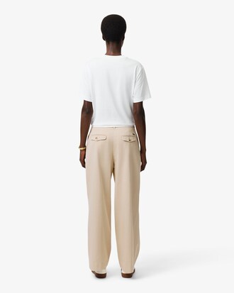 Weite Chinohose aus Stretch-Gabardine