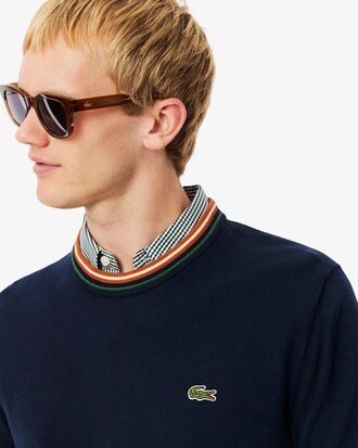 Gestreifter Pullover aus Baumwollstrick