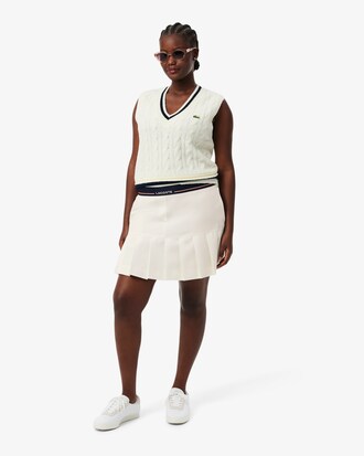 Kurzer Faltenrock aus Wollmischgewebe