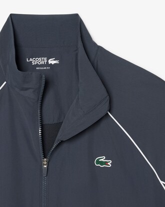 Wasserabweisende, sportliche Trainingsjacke mit Einfassung