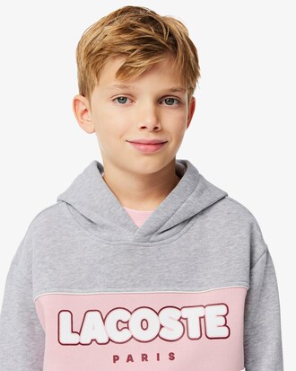 Sweatshirt aus Fleece mit Kontrast-Print