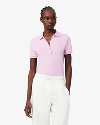 Slim Fit Damen LACOSTE Poloshirt aus Stretch-Baumwoll-Piqu&eacute;