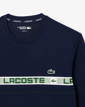 Tennis-Sweatshirt mit Branding-Streifen