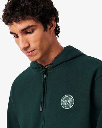 Hoodie mit Badge- und Rei&szlig;verschlussdetail