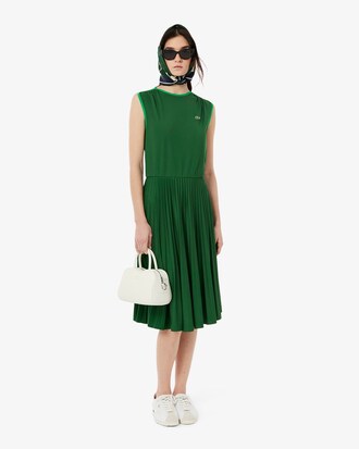 Ärmelloses Faltenkleid