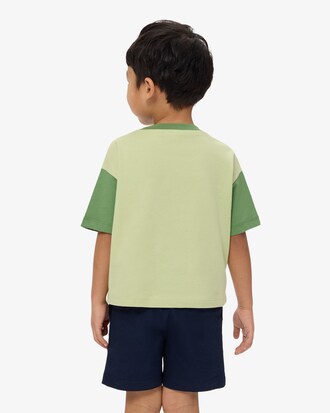 T-Shirt aus Baumwolle mit kontrastierender Einfassung