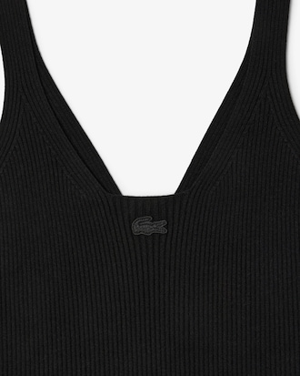 Langes, nahtloses Rippstrickkleid