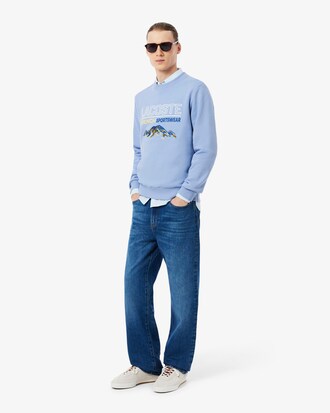 Sweatshirt aus Fleece mit Stickmotiv
