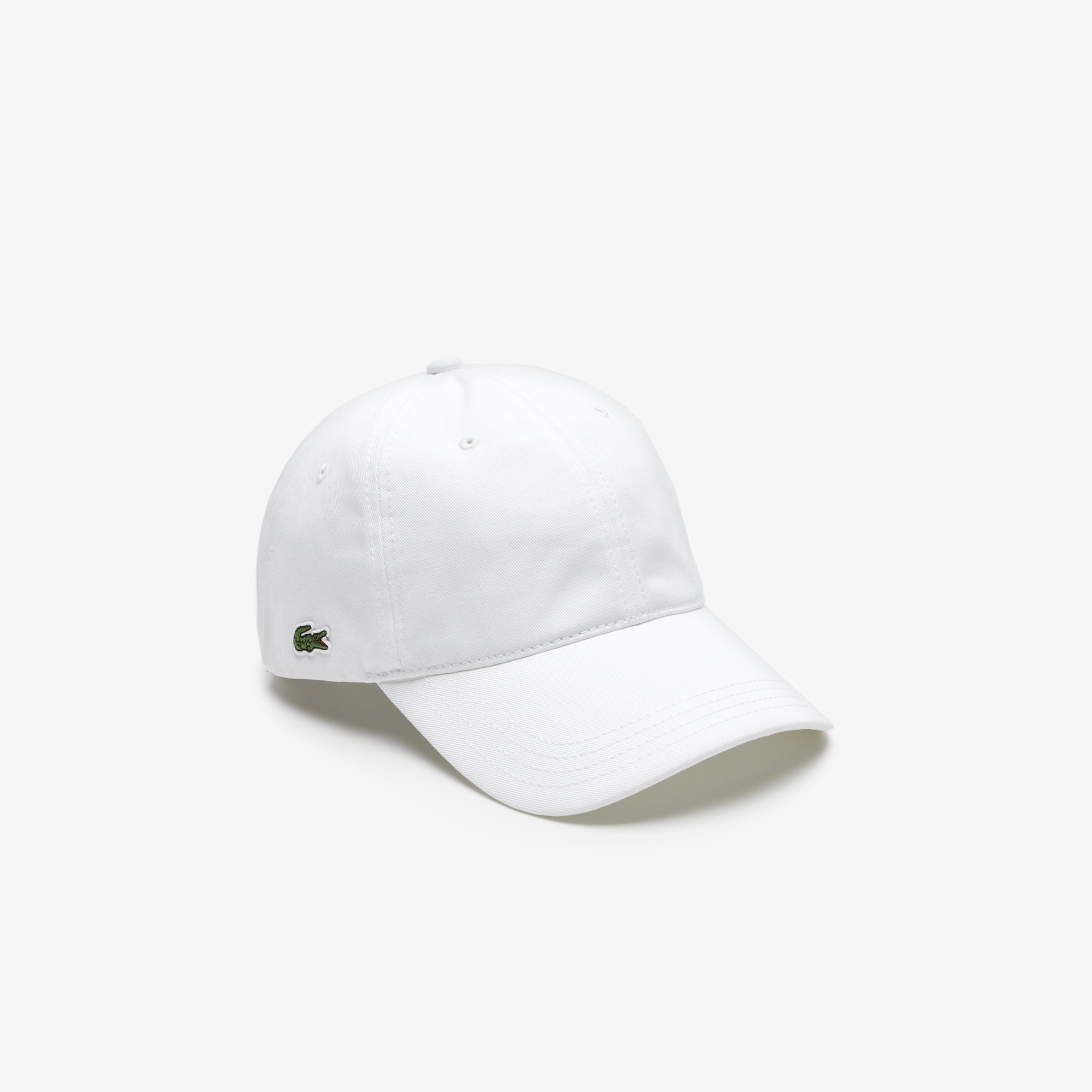 white lacoste hat