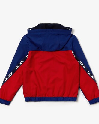 Boys' Lacoste SPORT Signature Bands Bicolour Sweat Jacket