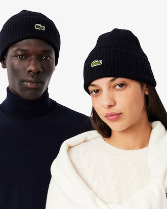 Rib Knit Wool Beanie