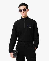 High Neck Zipped Fleece Sweatshirt